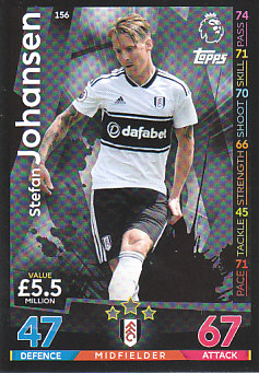 Stefan Johansen Fulham 2018/19 Topps Match Attax #156